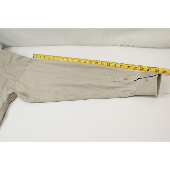 Panhandle Slim Beige Pearl Snap Button Down Shirt Men L Western Long Sleeve - Picture 6 of 13